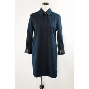 Lauren Ralf Lauren Peacoat Jacket, Leather Trim